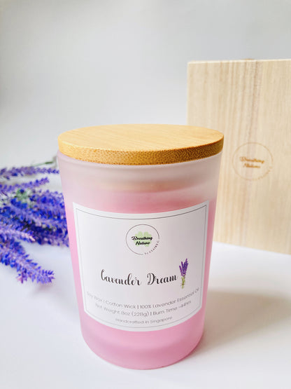 Breathing Nature Lavender Dream Crystal Candle