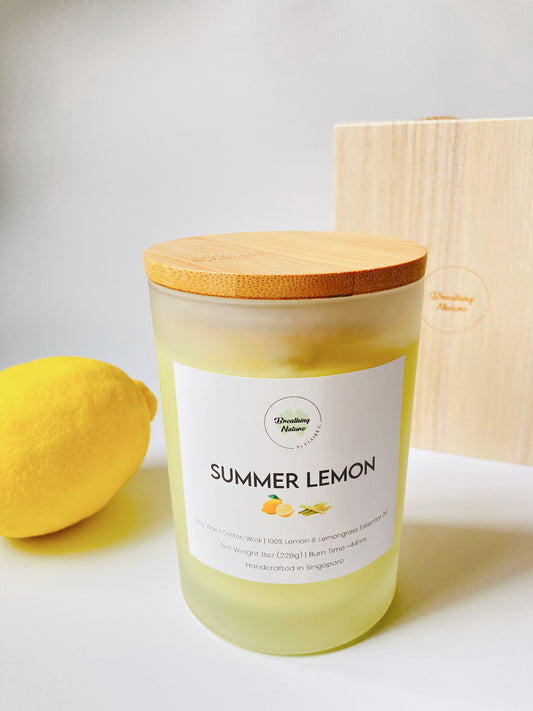Breathing Nature Summer Lemon Crystal Candle